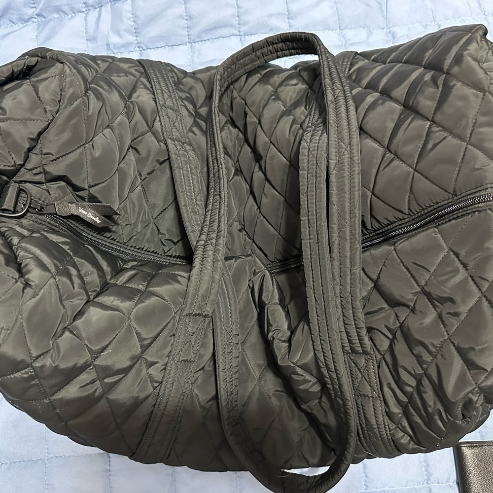 Vera Bradley Quilted Black Duffel Bag